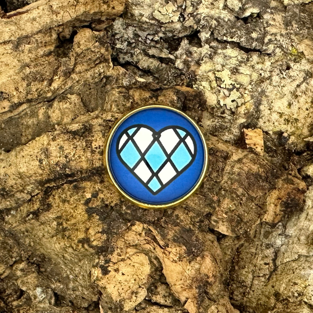 Bayern Herz | Blau | Anstecker | Gold