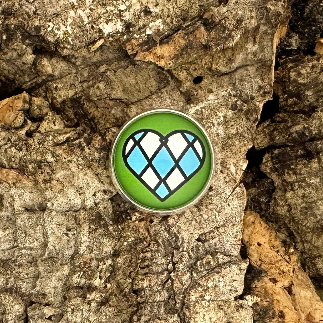 Bayern Herz | Grün | Anstecker | Silber