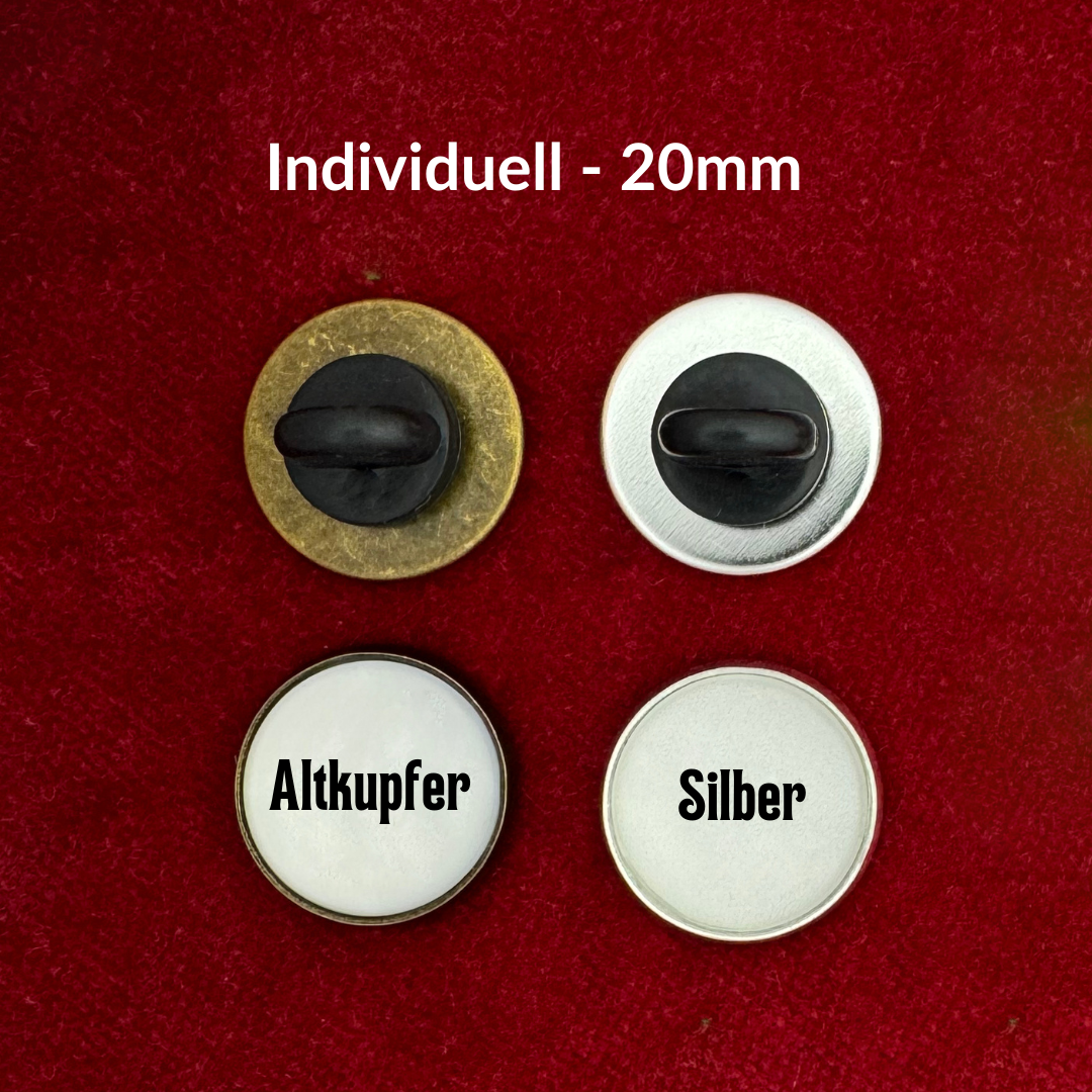 5 Stück | Individualisierte Pins | Ø 20mm