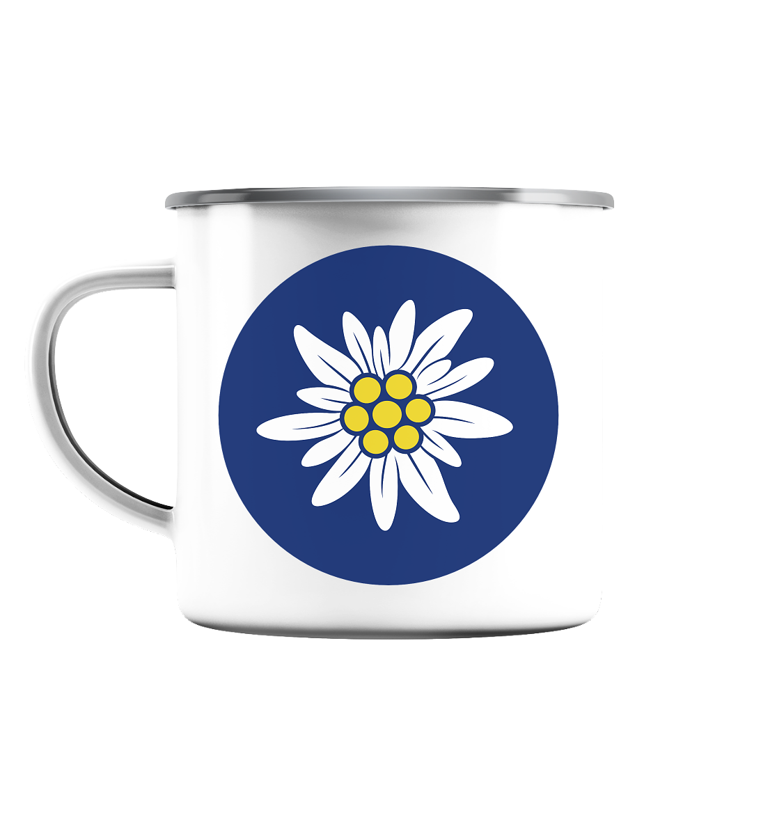 Edelweiss | Blau - Emaille Tasse