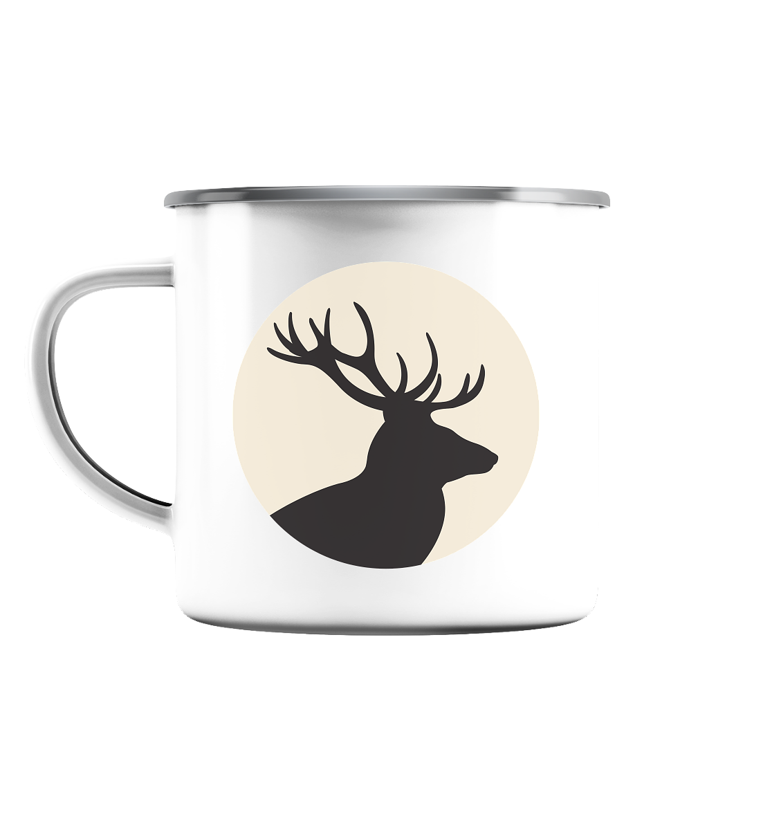 Hirsch 3 - Emaille Tasse