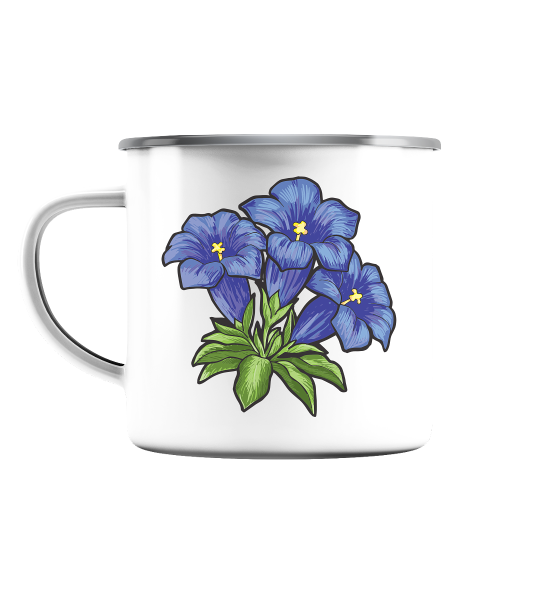 Enzian - Emaille Tasse