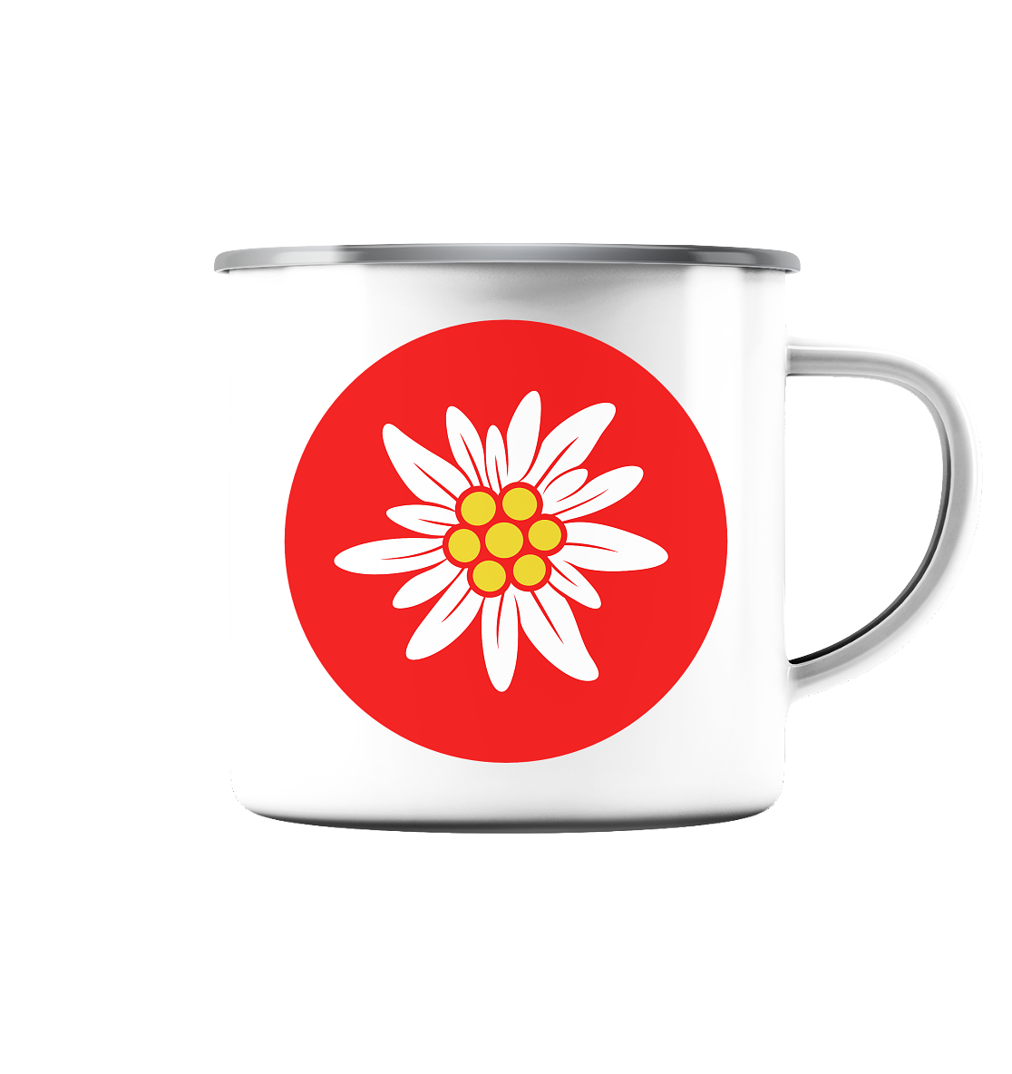 Edelweiss | Rot - Emaille Tasse