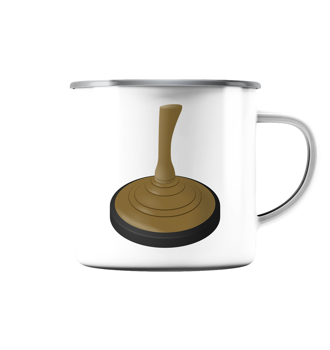 Eisstock - Emaille Tasse