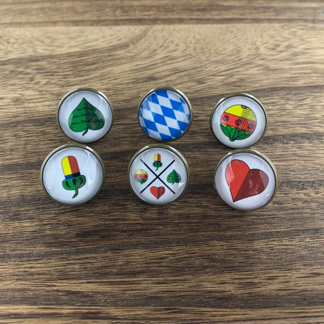 Bayerischer Schafkopf | Pin - Schmankerl - Set 1 | Altkupfer