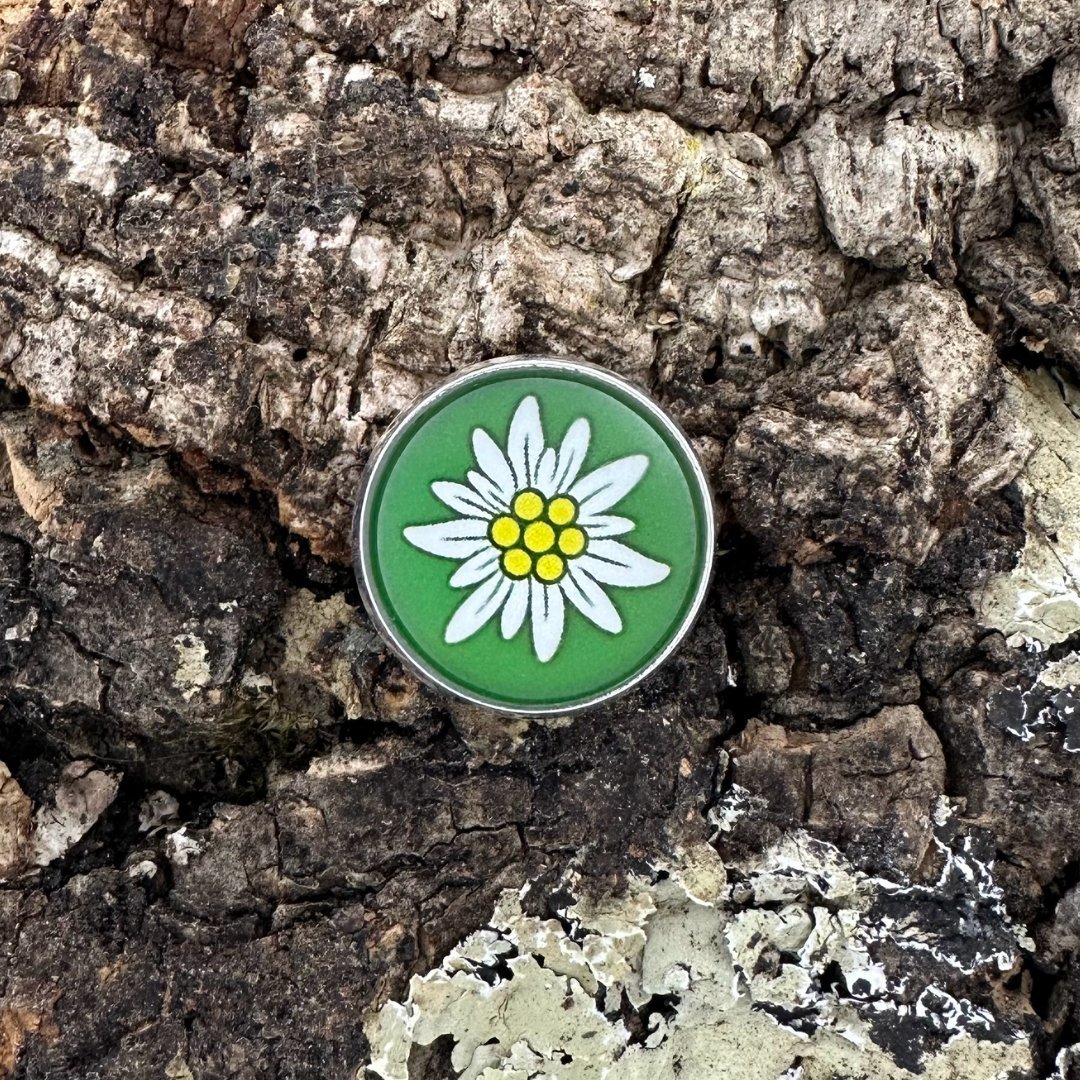 Edelweiss | Grün | Pin | Silber