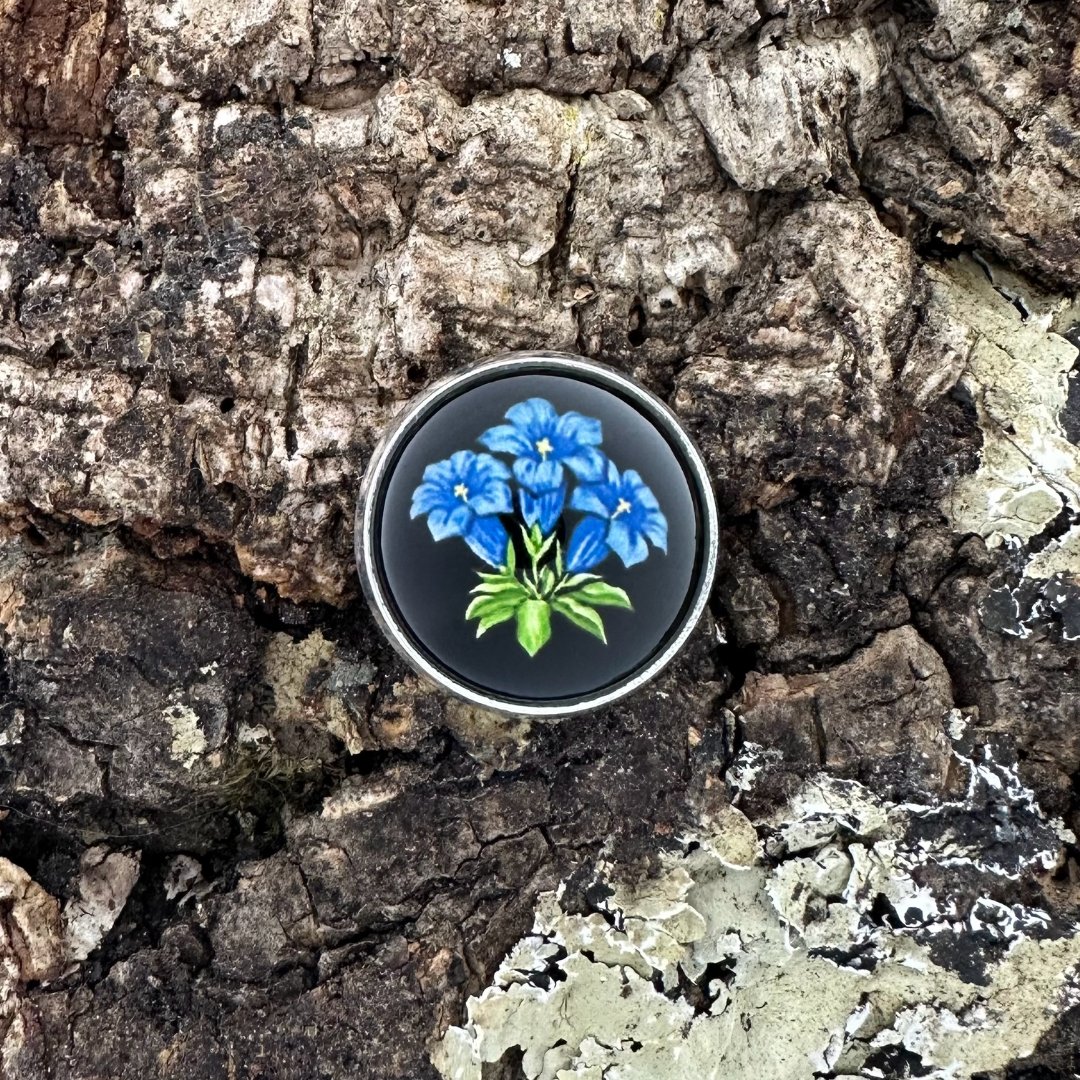 Enzian | Schwarz | Pin | Silber