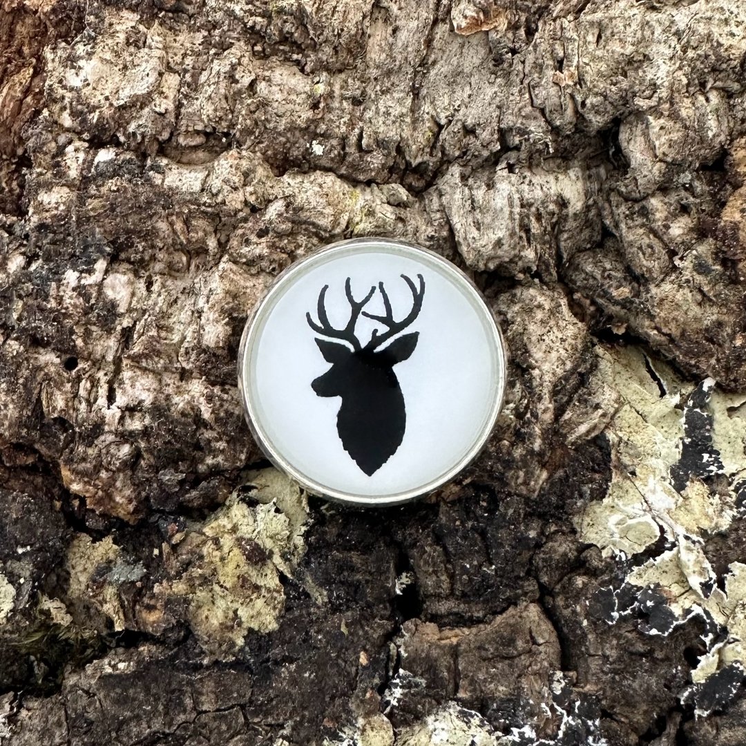 Hirsch 2 | Anstecker | Silber
