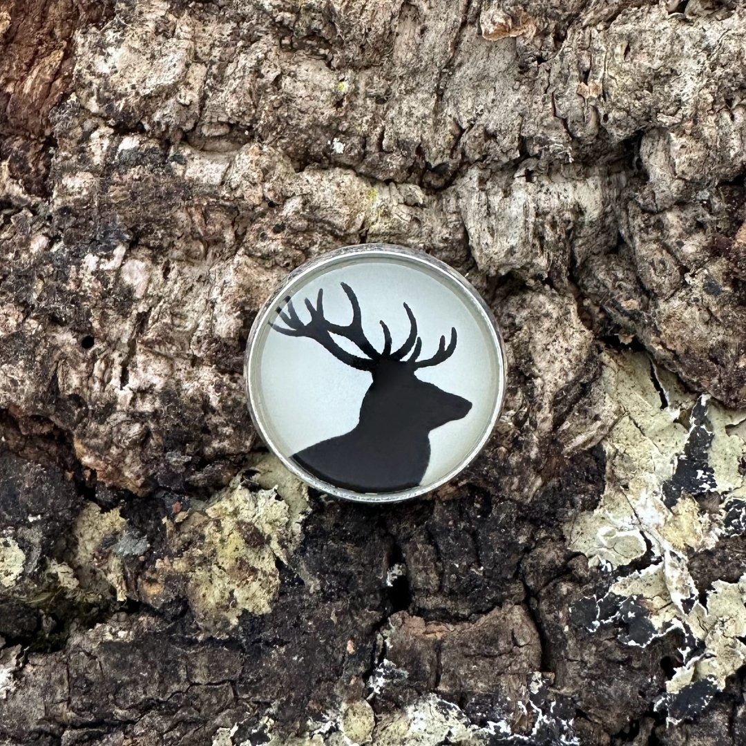 Hirsch 3 | Pin | Silber