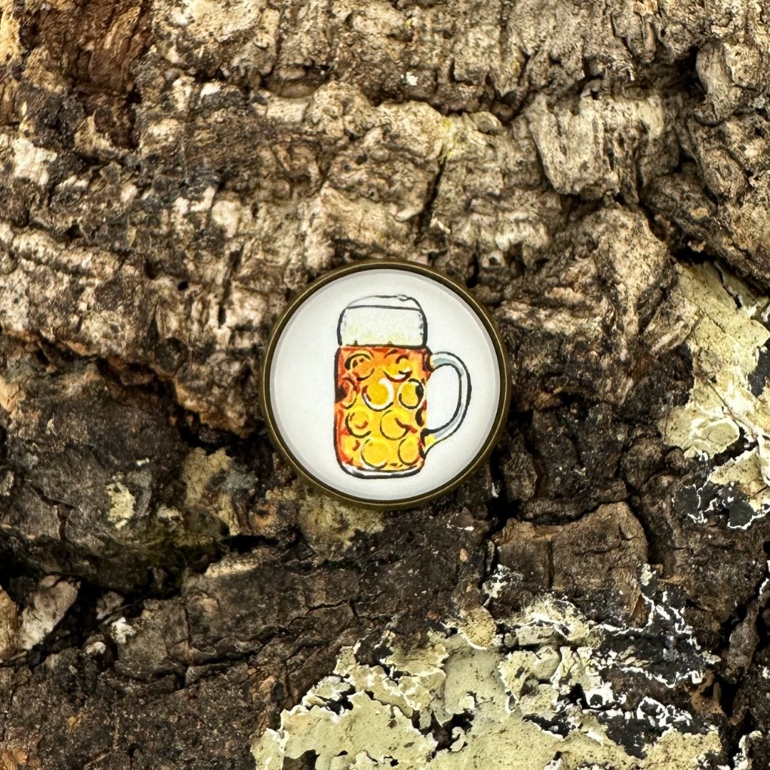 Maßkrug | Anstecker | Altkupfer
