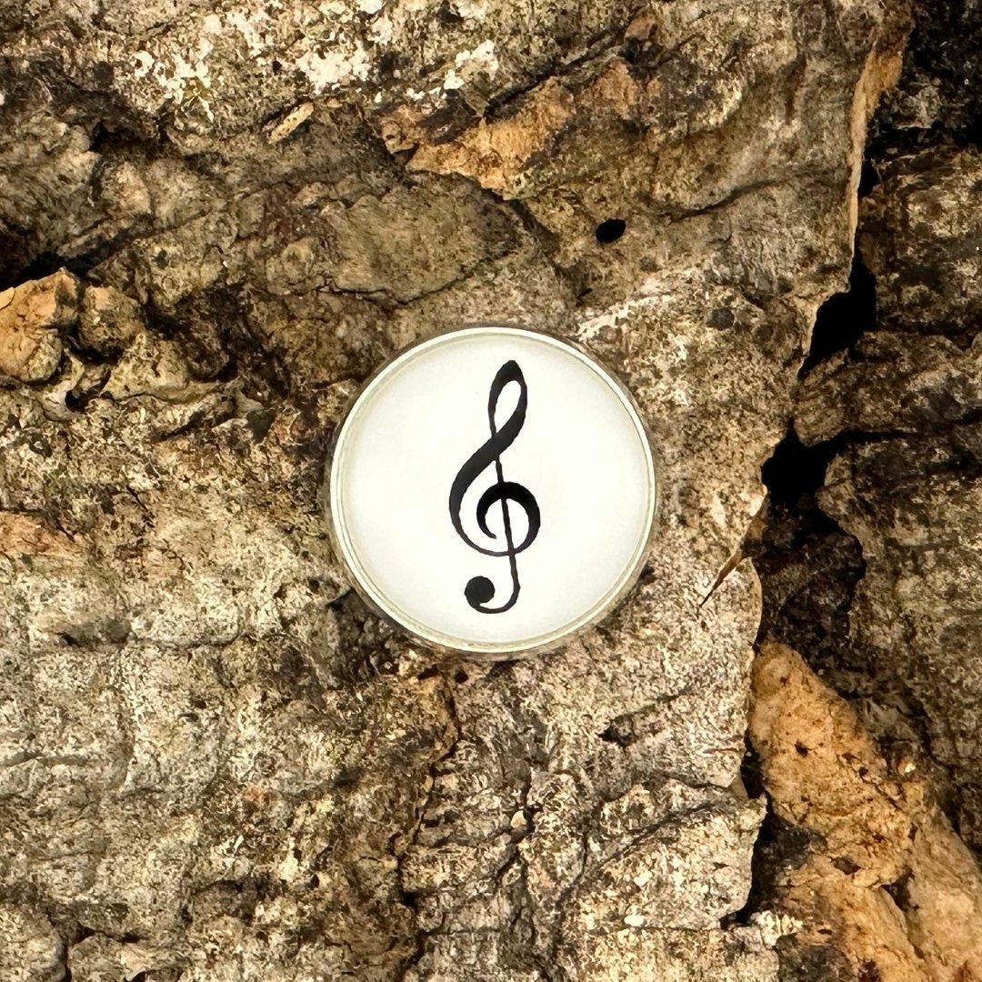 Notenschlüssel | Pin | Silber