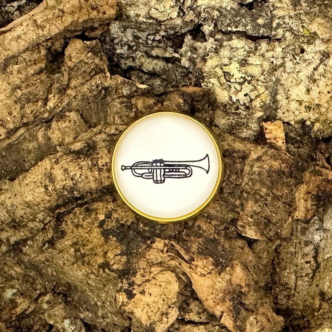 Trompete | Anstecker | Gold