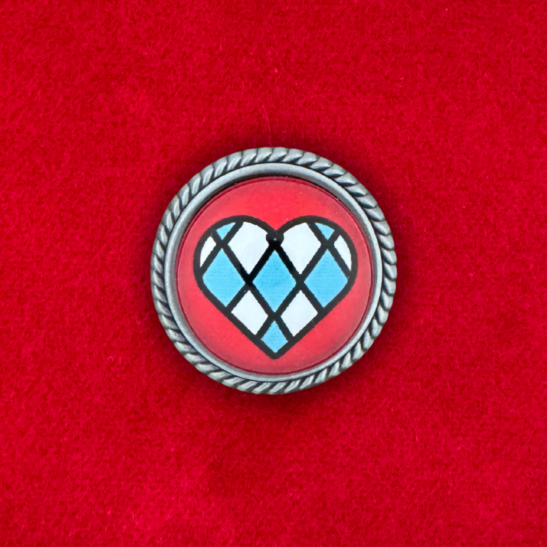 Bayern Herz | Rot | Pin | Zierfassung