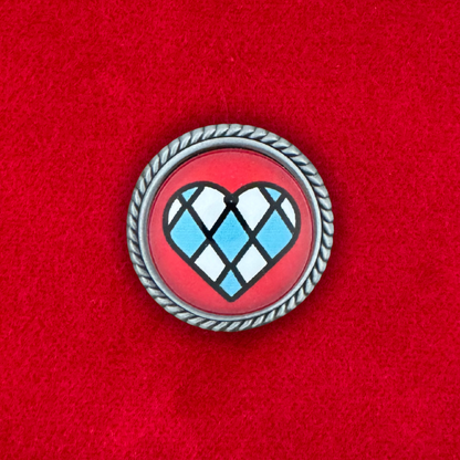 Bayern Herz | Rot | Pin | Zierfassung