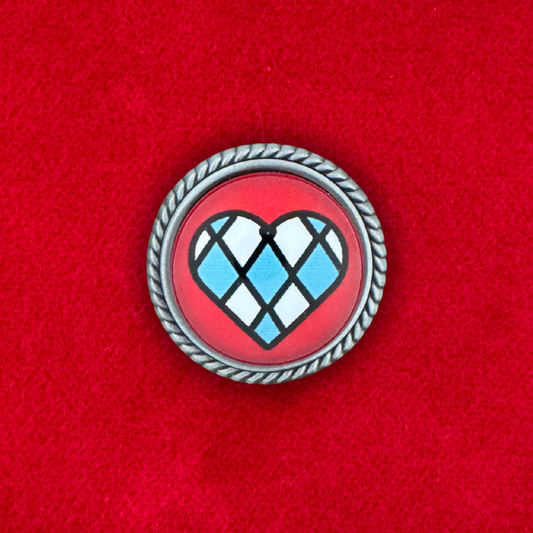 Bayern Herz | Rot | Pin | Zierfassung