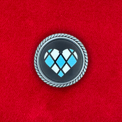 Bayern Herz | Schwarz | Pin | Zierfassung