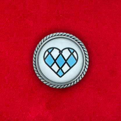 Bayern Herz | Weiß | Pin | Zierfassung