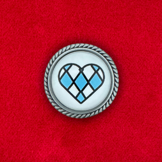 Bayern Herz | Weiß | Pin | Zierfassung
