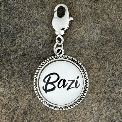 Bazi | Charivari-Anhänger | Perlkranz | Altsilber