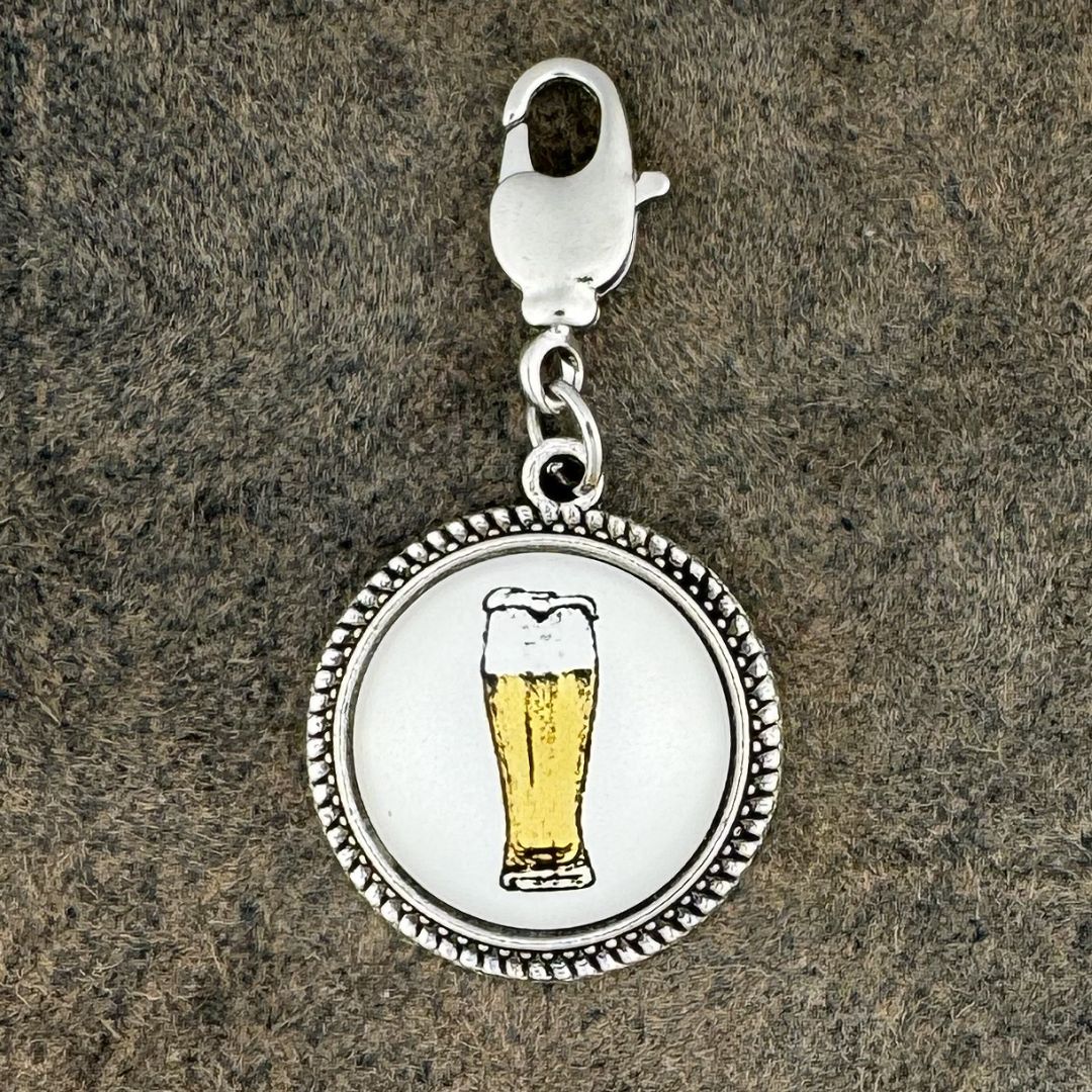 Weizen | Charivari-Anhänger | Perlkranz | Altsilber