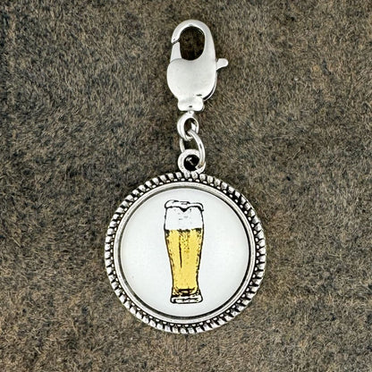 Weizen | Charivari-Anhänger | Perlkranz | Altsilber