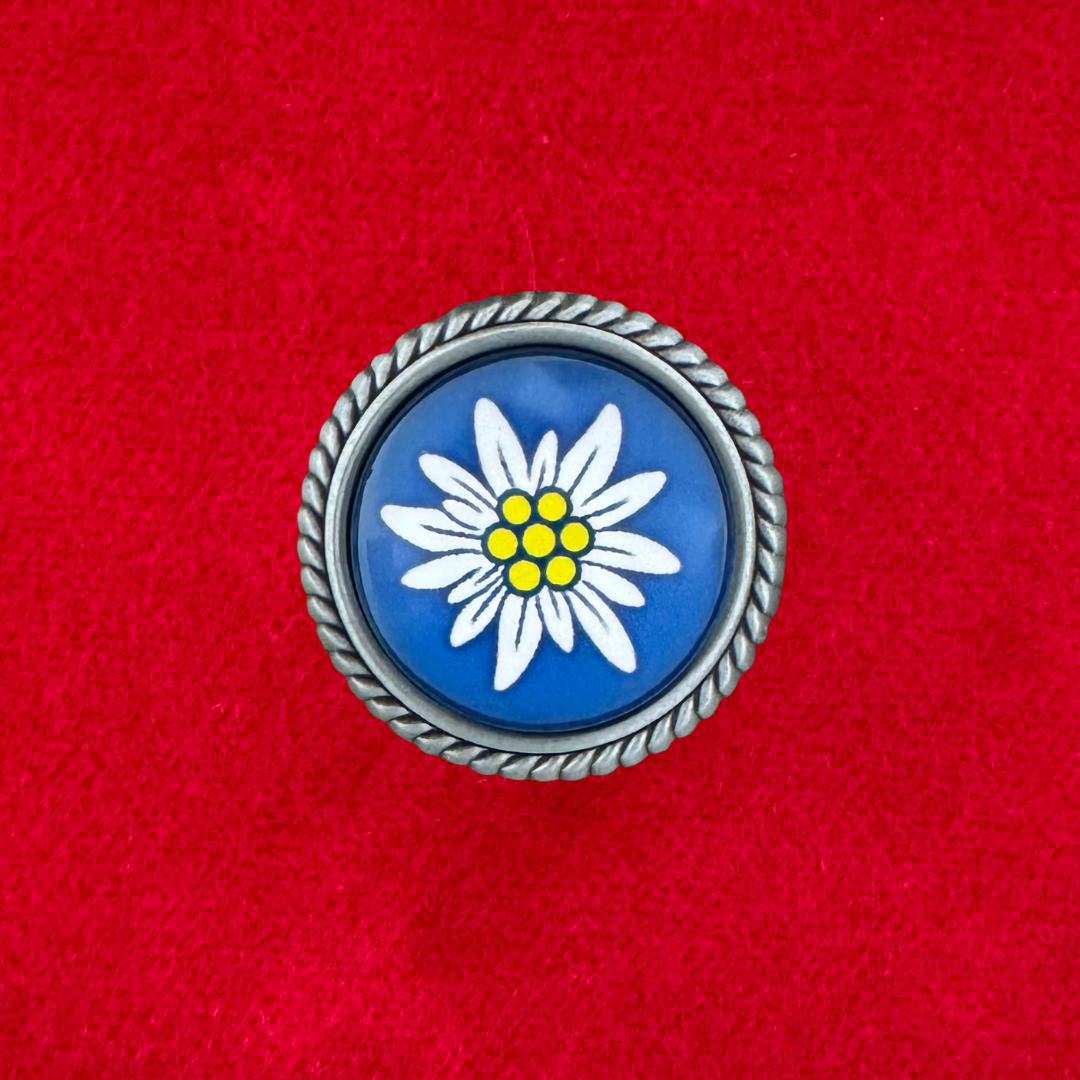Edelweiss Blau | Pin | Zierfassung