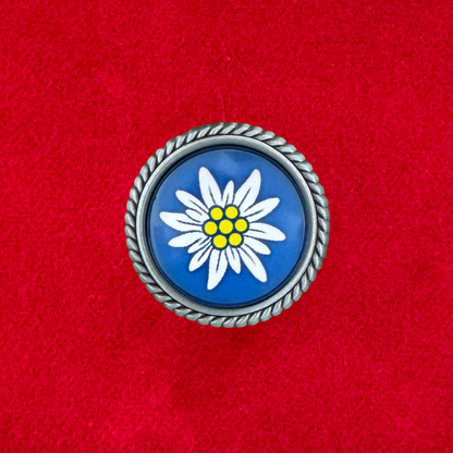 Edelweiss Blau | Pin | Zierfassung