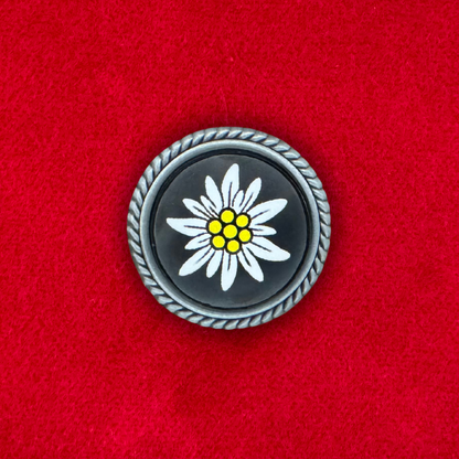 Edelweiss Schwarz | Pin | Zierfassung