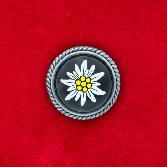 Edelweiss Schwarz | Pin | Zierfassung
