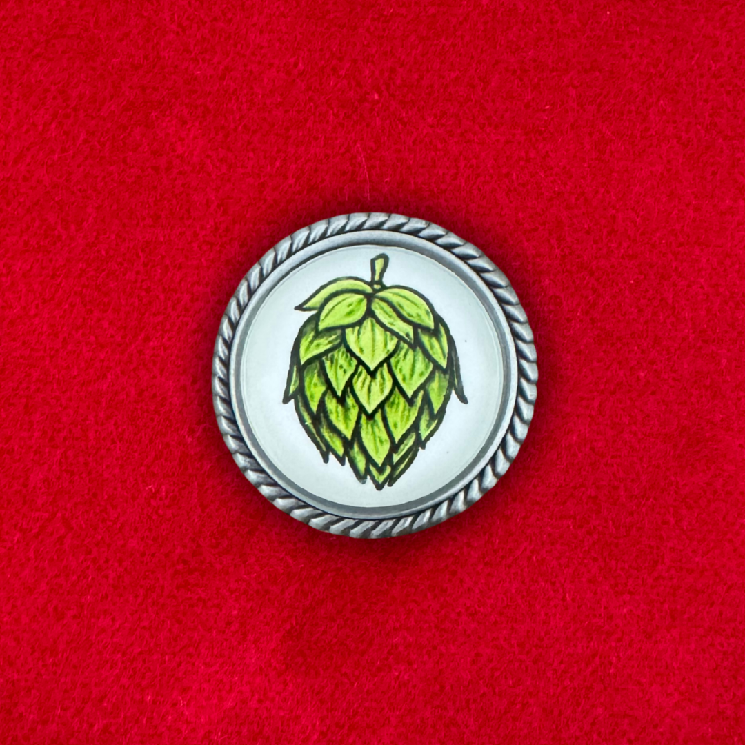 Hopfendolde | Weiß | Pin | Zierfassung