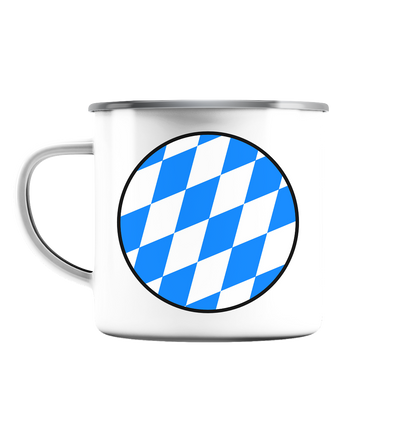 Bayern | Weiss - Blau - Emaille Tasse