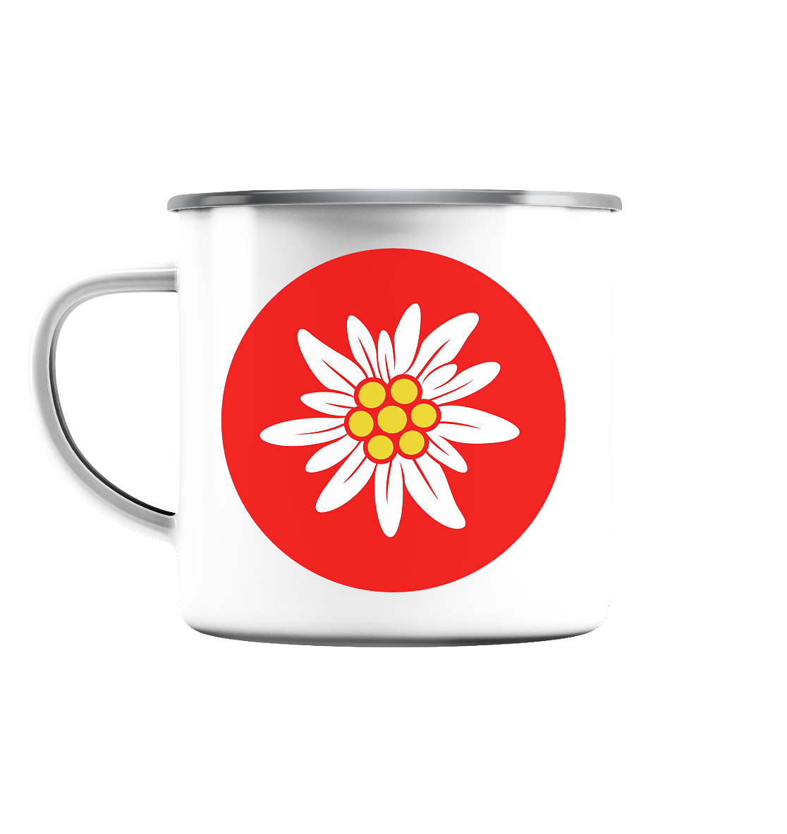 Edelweiss | Rot - Emaille Tasse