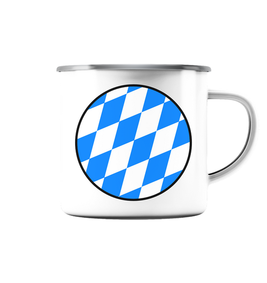 Bayern | Weiss - Blau - Emaille Tasse