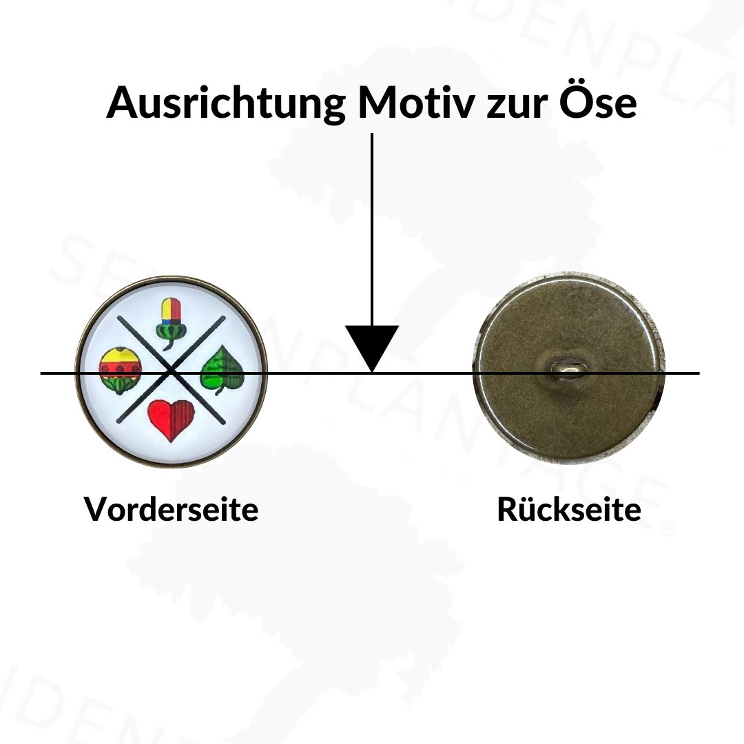 Bayerischer Schafkopf | Trachtenknopf | Altkupfer