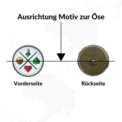 Bayerisches Bier | Trachtenknopf | Altkupfer