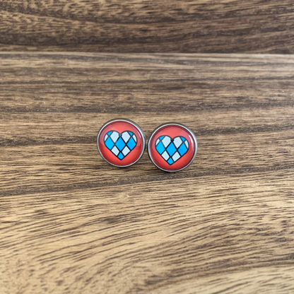 Bayern Herz | Rot | Ohrringe