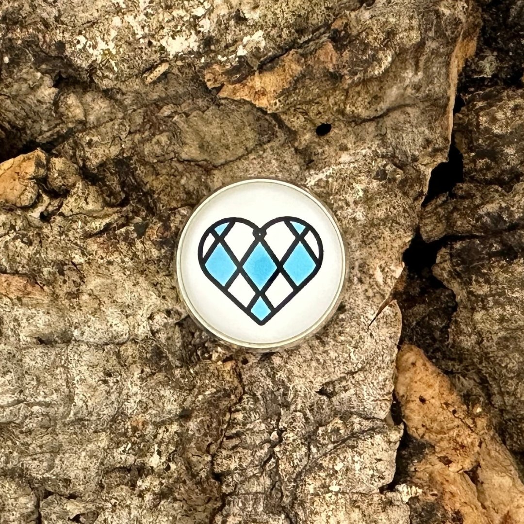 Bayern Herz | Weiss | Pin | Silber