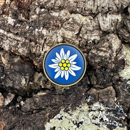 Edelweiss | Blau | Pin | Gold